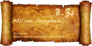 Mónus Zsuzsanna névjegykártya