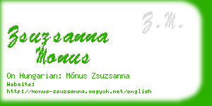 zsuzsanna monus business card