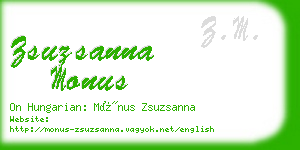 zsuzsanna monus business card